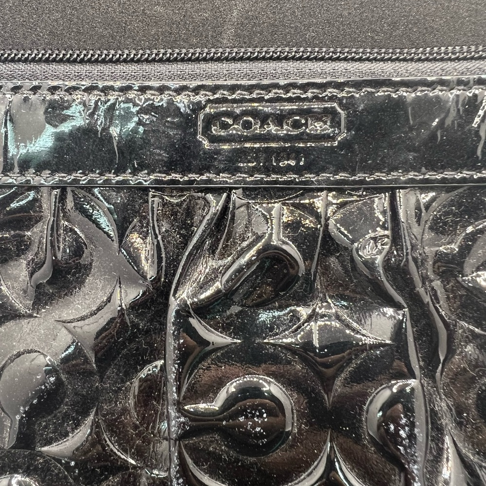 Coach Black Patent Leather Clutch/Wristlet